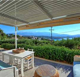 5 bedroom luxury villa with infinity pool, sea views and tennis court near Chania, sleeps 10